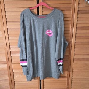 Torrid Gray Sweatshirt with Pink Accents
